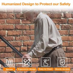 Wall Mount Handrail U-Shaped Stair Railing Indoor Wall Mounted Stair Handrail Iron Non-slip Grab Railing Hand Rails for Seniors