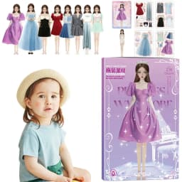 Dress-up Dolls Playset Dress-up Dolls Safe Smooth Playset Toy Educative Portable Pretend Play Toys For Birthday New Year