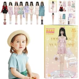 Dress-up Dolls Playset Dress-up Dolls Safe Smooth Playset Toy Educative Portable Pretend Play Toys For Birthday New Year