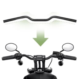 Motorcycle 22mm 25mm Drag Bar Handlebar Handle Dimpled For Harley Sportster XL883 XL1200 X48 Dany Softail Fat Bob Boy FLST FXST