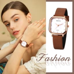 LANCARDO Leather Strap Ultra-thin Quartz Women's Watch Polka Dot Dial Butterfly Decorative Dial Exquisite Fashion Women's Watch