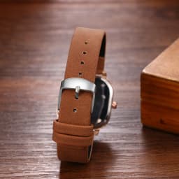LANCARDO Leather Strap Ultra-thin Quartz Women's Watch Polka Dot Dial Butterfly Decorative Dial Exquisite Fashion Women's Watch