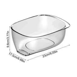Fruit Drainer Multifunction Clear Food Washing Basket Colander Pasta Strainer Fruit Vegetable Bowl Drainer Cool Kitchen Gadgets