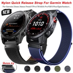26mm 22mm Soft Nylon Quick Release Strap Wristband For Garmin Fenix 8 5x 5Plus 6x 6Pro 7 7x Epix 3 Instinct Watch Band Bracelet