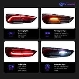 Car Lights for Maserati quattroporte LED Tail Light 2013-2017 Rear Stop Lamp Brake Signal DRL Reverse Automotive Accessories