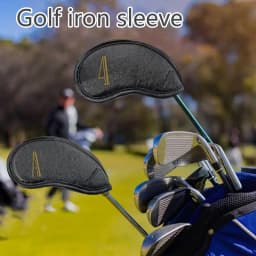 Golf Iron Covers 10pcs Iron Head Covers PU Leather Club Covers Head Covers Waterproof Iron Headcover Wedge Golf Iron Cover For
