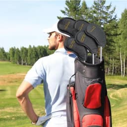 Golf Iron Covers 10pcs Iron Head Covers PU Leather Club Covers Head Covers Waterproof Iron Headcover Wedge Golf Iron Cover For