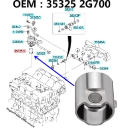 Carbole Tappet Roller for Hyundai Santa Fe Sonata Tucson Kia Sorento Rio Soul 353252G700