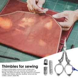 Embroidery Scissors Vintage European Style Precision Scissors Sewing Tools Exquisite Metal Sewing Thimble Vintage Scissors