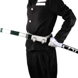 Anime Katana 104cm Giyuu Blue Role-playing Weapons Props with Sword Holder and Belt 1: 1 Replica Japanese Samurai Sword