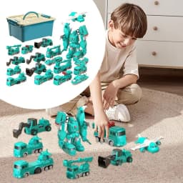 Magnetic Construction Vehicles Magnet Car Assembled Toy Creative Magnetic Trucks For Toddler 4-6 Early Learning Magnetic Blocks