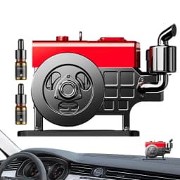 Solar Powered Car Air Freshener Vintage Air Freshener For Car Simulated Engine Car Air Fresheners With Solar Rotating Portable