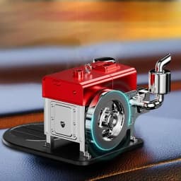 Solar Powered Car Air Freshener Vintage Air Freshener For Car Simulated Engine Car Air Fresheners With Solar Rotating Portable