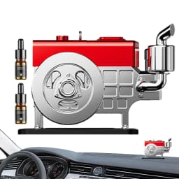 Solar Powered Car Air Freshener Vintage Air Freshener For Car Simulated Engine Car Air Fresheners With Solar Rotating Portable