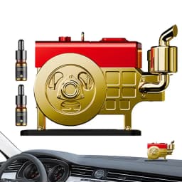 Solar Powered Car Air Freshener Vintage Air Freshener For Car Simulated Engine Car Air Fresheners With Solar Rotating Portable
