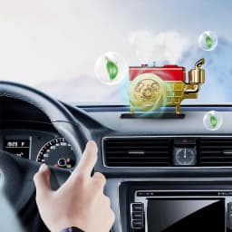 Solar Powered Car Air Freshener Vintage Air Freshener For Car Simulated Engine Car Air Fresheners With Solar Rotating Portable