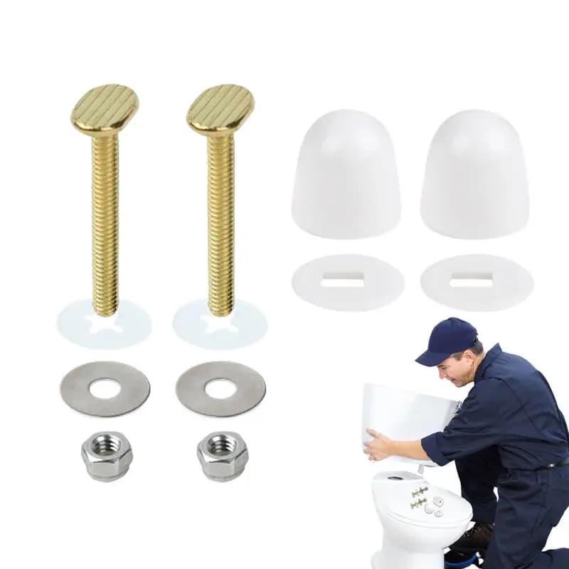 Toilet Fixing S Set Durable Toilet Cover Set Toilet Parts Wear-Resistant S Nut Cover Set Toilet Floor S Caps Set For Home Hotel