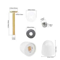 Toilet Fixing S Set Durable Toilet Cover Set Toilet Parts Wear-Resistant S Nut Cover Set Toilet Floor S Caps Set For Home Hotel