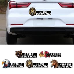 Animal Truck Emblems Automotive Rectangle Emblem Sticker Unique Animal Print Shape Adhesive Badge Rectangle Vehicle Acrylic