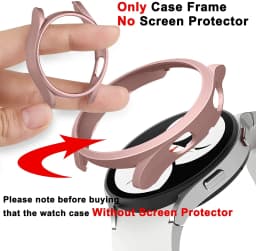 Cover Case for Samsung Galaxy Watch 4 44mm 40mm Accessories All-Around Protective Bumper Shell Galaxy Watch 4 Classic 42mm 46mm