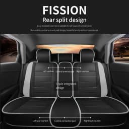 For Honda Pilot 2007-2021 5-Seat Car Seat Covers Full Set Leather Deluxe Cushion Front Rear Seat Back Cushion Pad Mat Backrest