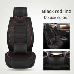 For Honda Pilot 2007-2021 5-Seat Car Seat Covers Full Set Leather Deluxe Cushion Front Rear Seat Back Cushion Pad Mat Backrest
