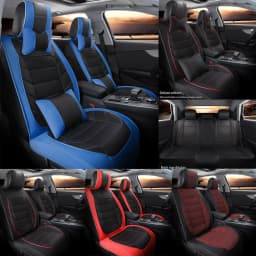For Honda Pilot 2007-2021 5-Seat Car Seat Covers Full Set Leather Deluxe Cushion Front Rear Seat Back Cushion Pad Mat Backrest