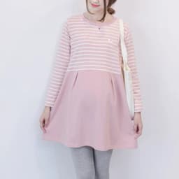 Spring and Autumn Maternity Dress Sweet Casual Loose Straight Clothes for Pregnant Women Elegant Long Sleeve Maternity Dress F5