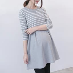 Spring and Autumn Maternity Dress Sweet Casual Loose Straight Clothes for Pregnant Women Elegant Long Sleeve Maternity Dress F5