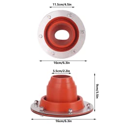 Silicone Metal Roof Pipe Flashing Metal Stove Jack Kit Heat Resistant And Round Base High Temp Flexible Roof Jack Pipe Boot