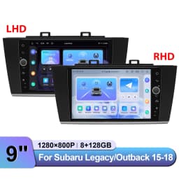 JOYING 9" Android Car Stereo for Subaru Legacy Outback 2015-2018 Wireless CarPlay Android Auto GPS OEM Camera Harman Kardon