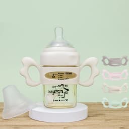 Baby Bottle Handles Safety Grip Silicone Bottle Handles for Hegen Bottle and Other Dia 6-7cm Wide-Neck Bottle Holder