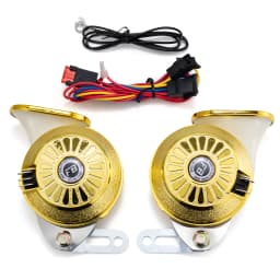 ALLERY 2Pcs/Kit Snail Air Horn 12V Super Loud Three Tone Waterproof Electric Snail Car Horn For Truck Motorcycle Auto Accessory