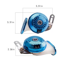 ALLERY 2Pcs/Kit Snail Air Horn 12V Super Loud Three Tone Waterproof Electric Snail Car Horn For Truck Motorcycle Auto Accessory