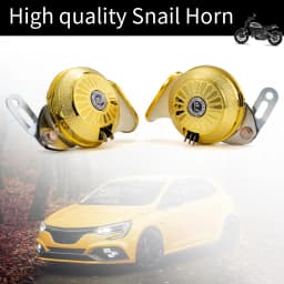 ALLERY 2Pcs/Kit Snail Air Horn 12V Super Loud Three Tone Waterproof Electric Snail Car Horn For Truck Motorcycle Auto Accessory