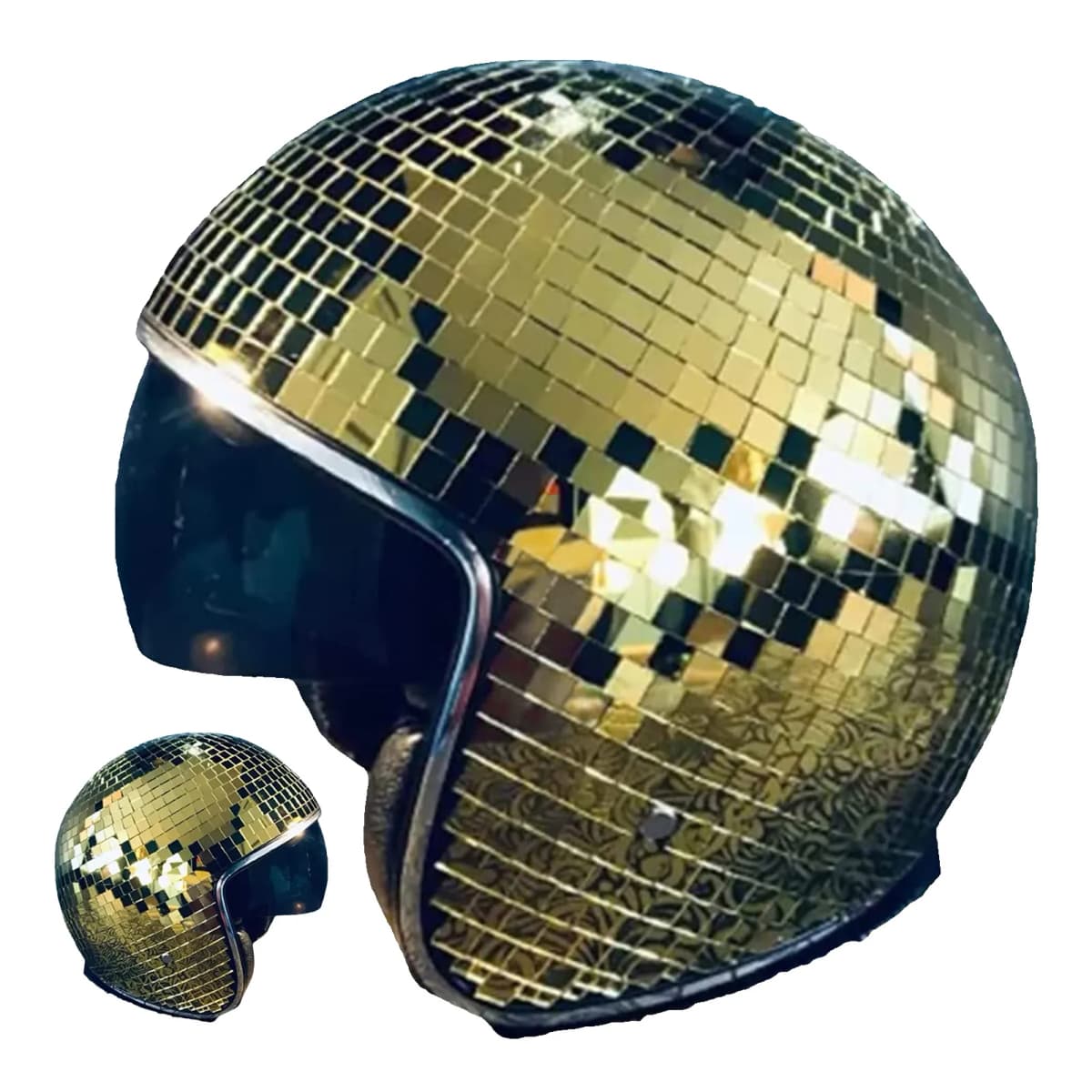 Disco Ball Helmets Disco Decor Helmets With Retractable Visor Classic Disco Mirror Glitter Ball Helmets For Men & Women