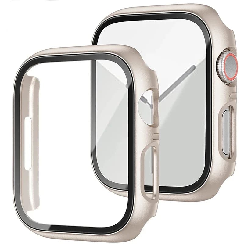 Glass+Cover For Apple Watch case 45mm 41mm 44mm 40mm 42mm 38mm correa Accessorie Screen Protector iwatch series 5 4 6 SE 3 7 8 9