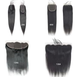 Straight Hair 2X6 13x4 Lace Frontal Closure Only 4x4 5x5 6x6 Lace Closure Brazilian Hair PrePlucked Hair Line Human Hair Closure