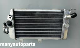 Aluminum Radiator + 7" FAN For Kawasaki KLR650 KLR650E KLR 650 E 2008-2014 2009 2010 2011 2012 2013