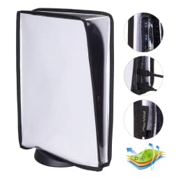 PlayVital Transparent Dust Cover Waterproof Dust Guard Anti Scratch Sleeve for ps5 Console Digital Edition & Disc Edition