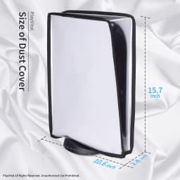 PlayVital Transparent Dust Cover Waterproof Dust Guard Anti Scratch Sleeve for ps5 Console Digital Edition & Disc Edition