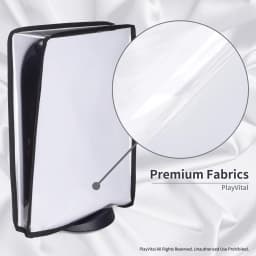 PlayVital Transparent Dust Cover Waterproof Dust Guard Anti Scratch Sleeve for ps5 Console Digital Edition & Disc Edition
