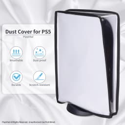 PlayVital Transparent Dust Cover Waterproof Dust Guard Anti Scratch Sleeve for ps5 Console Digital Edition & Disc Edition