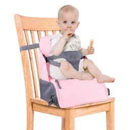 Portable Baby Kids Children Booster Seats Cushion Highchair Adjustable Securing Straps Toddler Booster Seat for Dining Tables