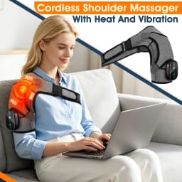 Electric Heated Shoulder Wrap With Massage 2 In 1 Vibration Heating Shoulder Massager Belt For Neck Back Body Arthritis Relief