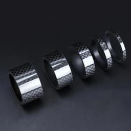 5pcs/set Carbon Fiber Headset Fork Spacers 28.6mm RISK Bike Handlebar Stem Washer MTB Road Bike Headset Washer Bike Accessories