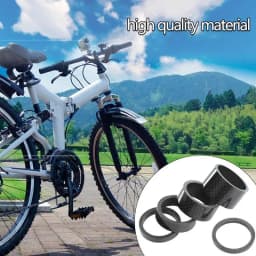 5pcs/set Carbon Fiber Headset Fork Spacers 28.6mm RISK Bike Handlebar Stem Washer MTB Road Bike Headset Washer Bike Accessories