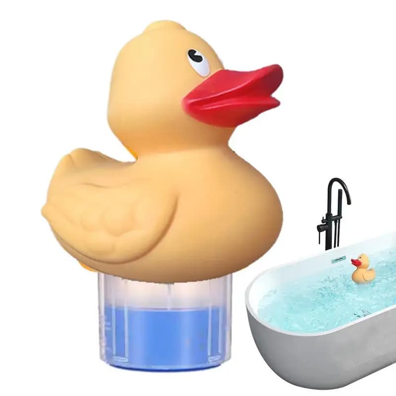 Duck Chlorinator Adjustable F low Rate Automatic Applicator Pump Swimming Pool Floating Cemical Chlorine Dispenser Cleaning Pool