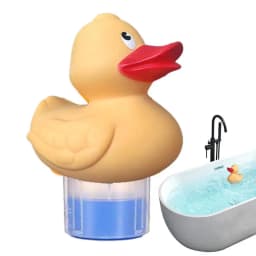 Duck Chlorinator Adjustable F low Rate Automatic Applicator Pump Swimming Pool Floating Cemical Chlorine Dispenser Cleaning Pool