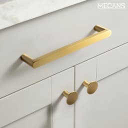 Solid Brass Cabinet Handle Drawer Wardrobe Pulls Cupboard Handles Dresser Knob Brass Furniture Long Handle Cocina Accesorio